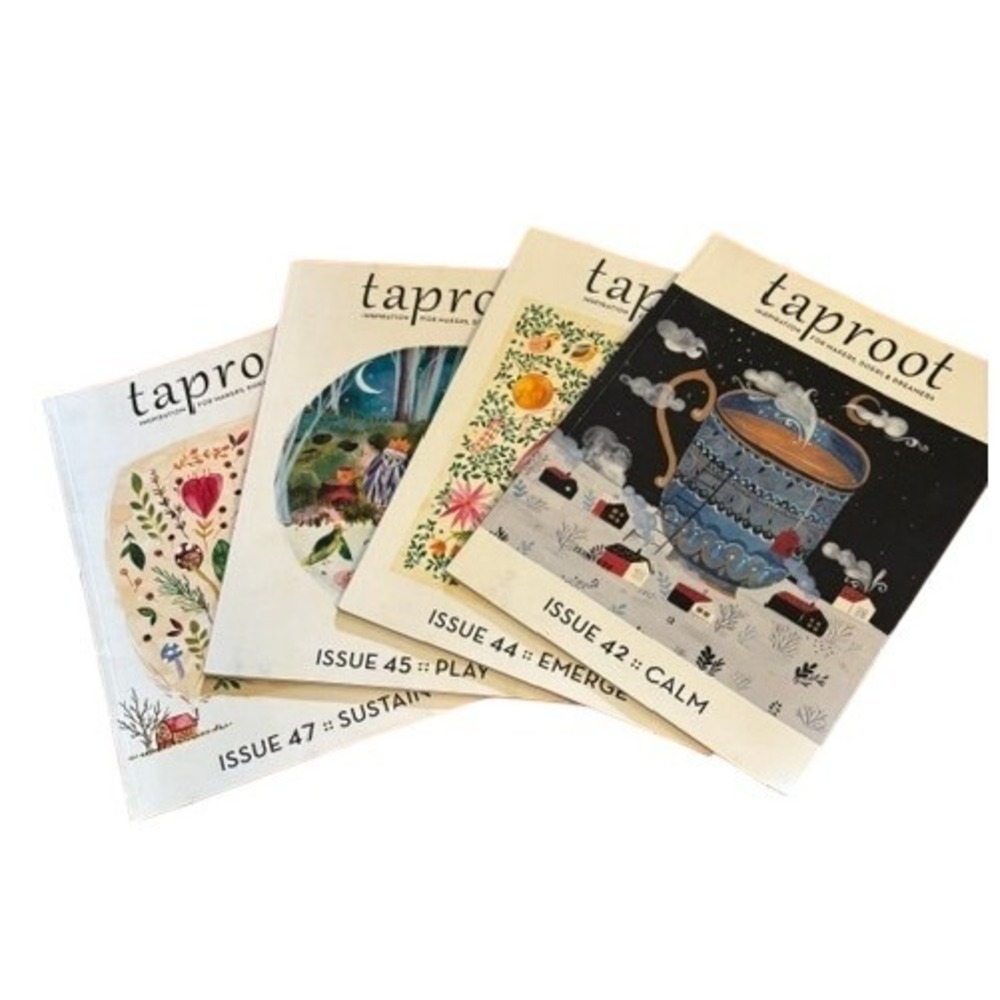 Taproot Magazine Lot of 4 #s 42, 44, 45, 47, Calm Emerge Play Sustain Craft DIY